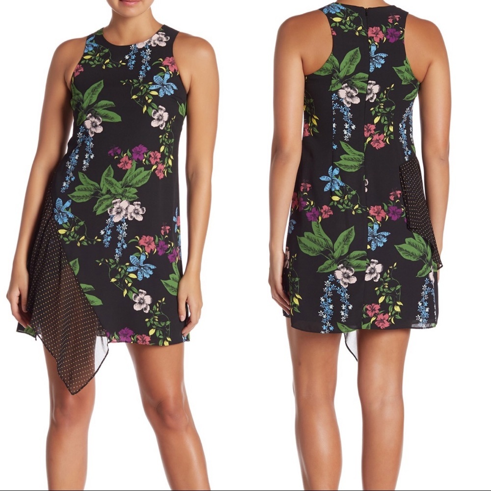 NWT Sam Edelman Mixed Media Print Draped Dress 2